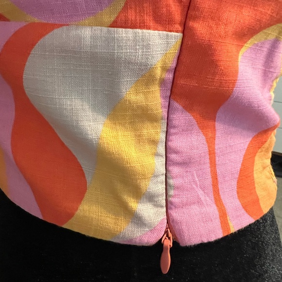 Women's ZARA Orange Pink Halter Crop Top M - Picture 6 of 8